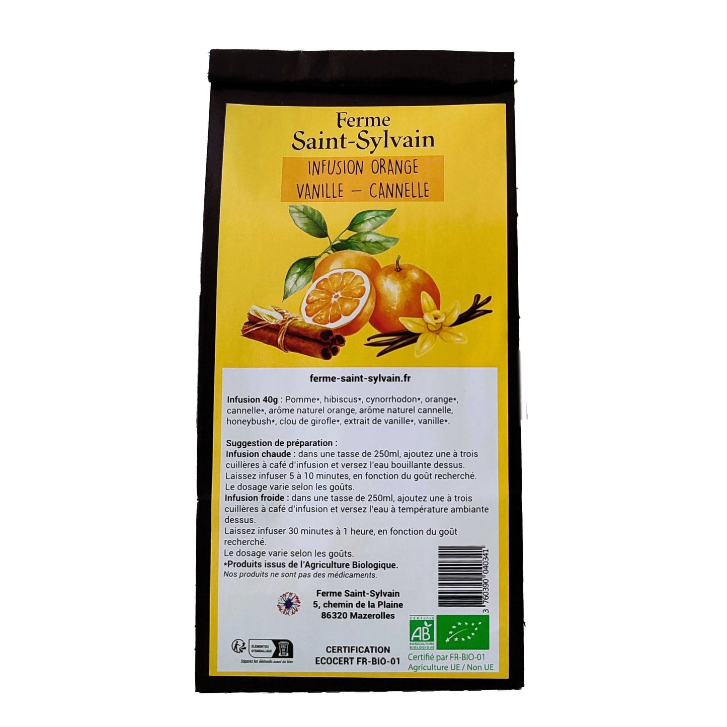 Infusion Bio Orange - Vanille - Cannelle