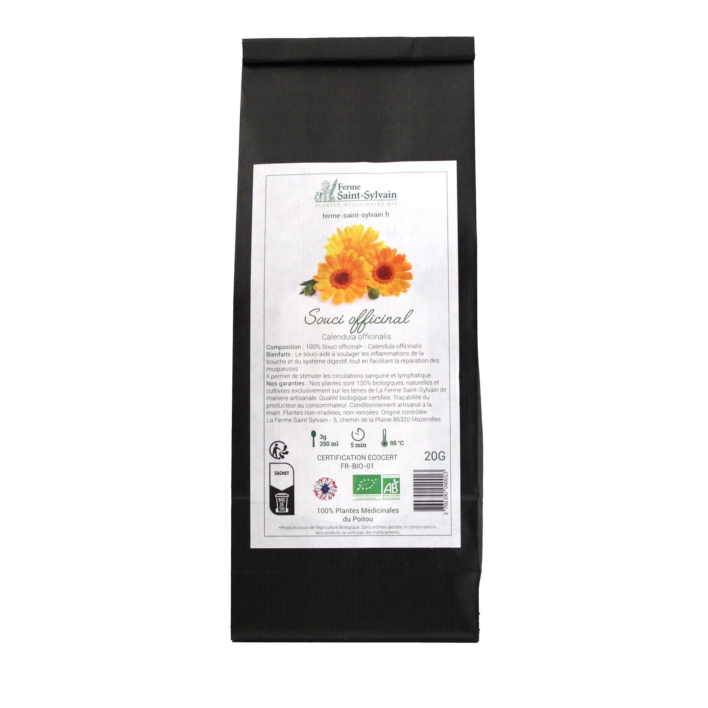 Tisane de souci bio - Fleurs entières