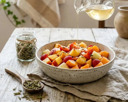 Salade de fruits à la verveine séchée : la touche fraîche et citronnée qui transforme vos fruits d’été