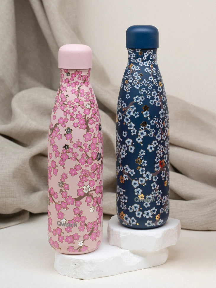Bouteille isotherme Qwetch Originals Flowers Pastel Rose – 500 ml