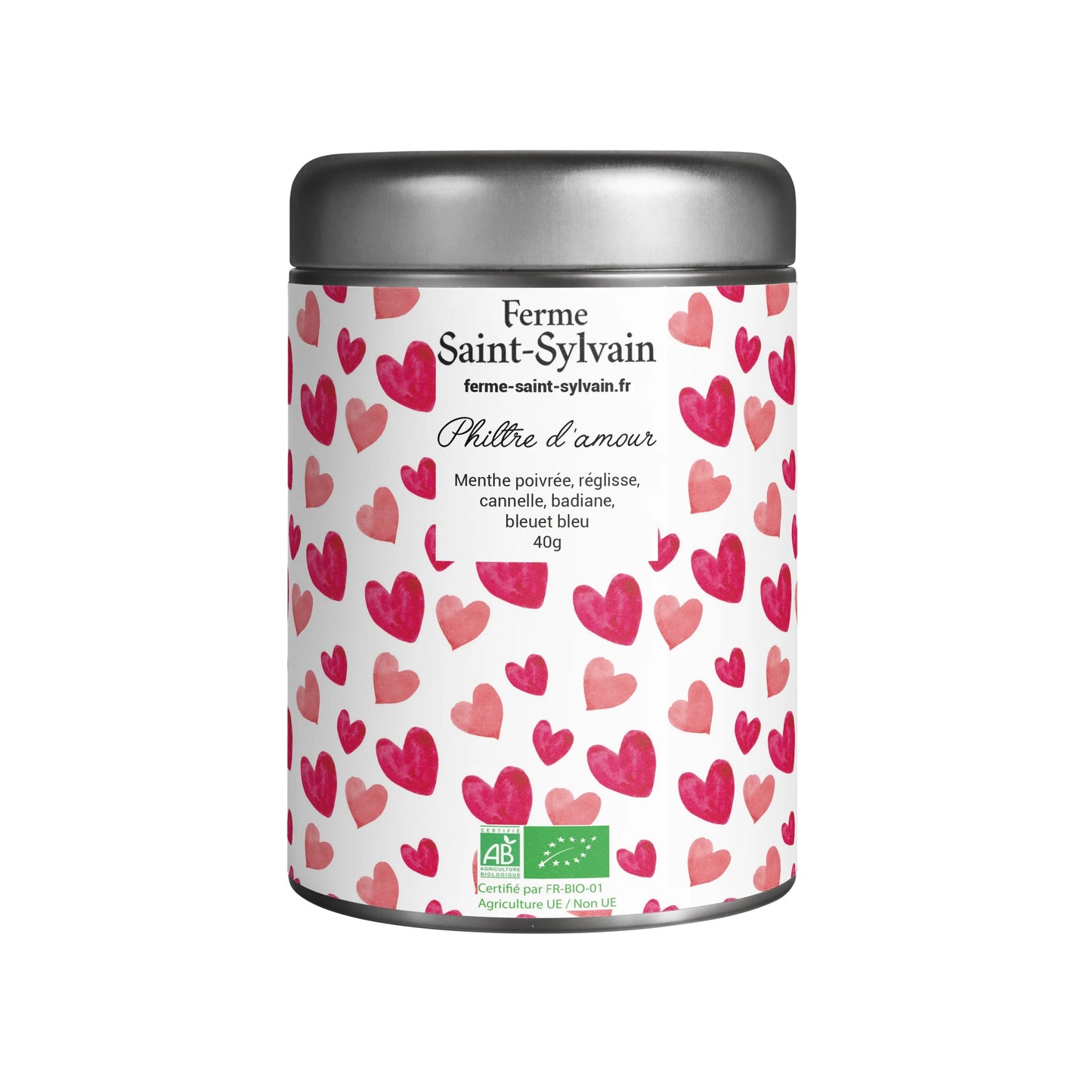 Tisane Philtre d'amour Bio : menthe poivrée, réglisse, cannelle, badiane, bleuet bleu