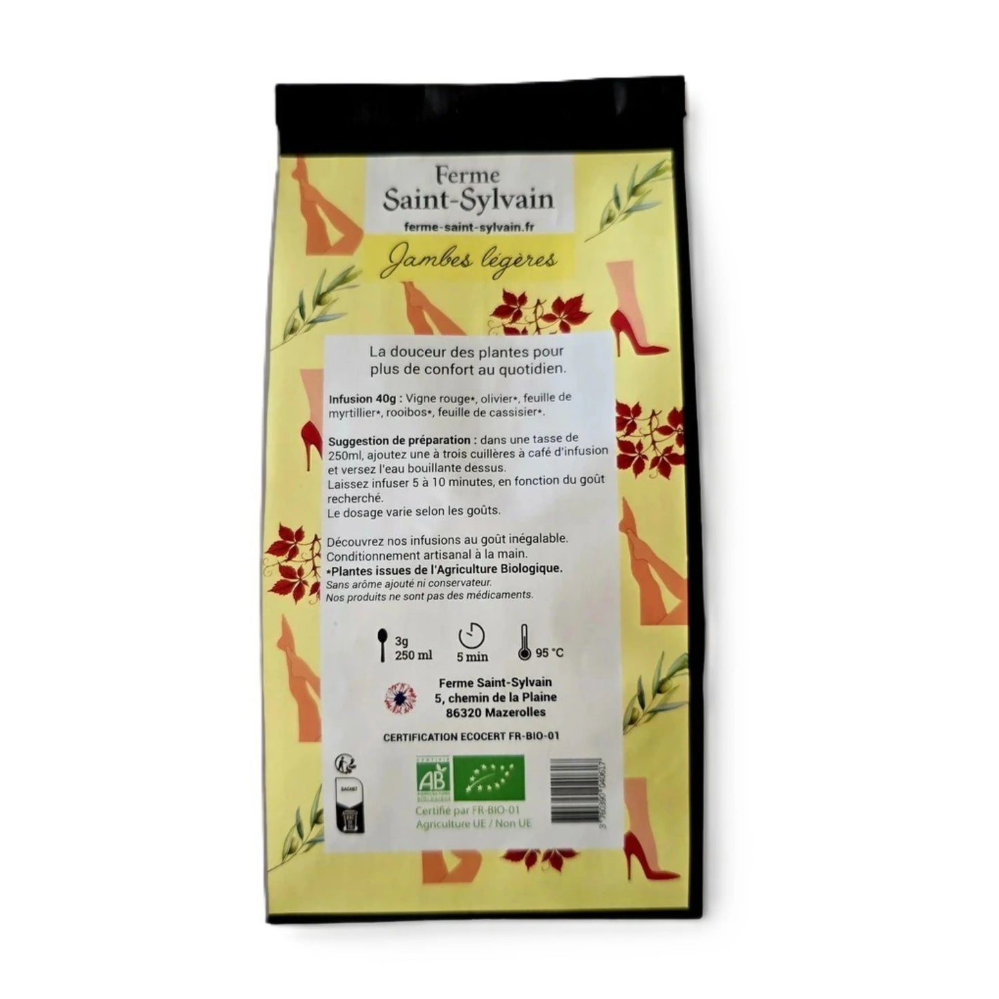 Tisane Jambes légères bio -  Sachet 40g