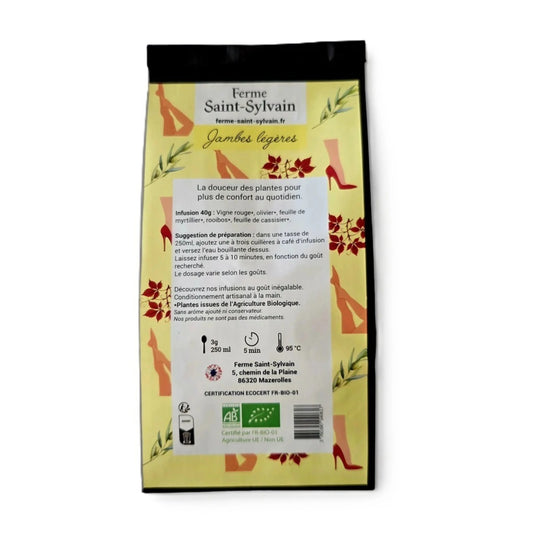 Tisane Jambes légères bio -  Sachet 40g