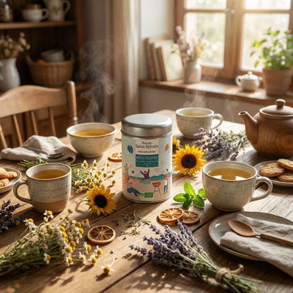 Tisane Heureux événement Bio : thym citron, menthe poivrée