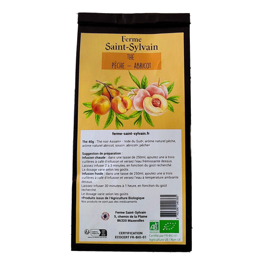 Thé Pêche-Abricot – Mélange fruité bio à l’arôme gourmand