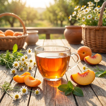 Thé Pêche-Abricot – Mélange fruité bio à l’arôme gourmand