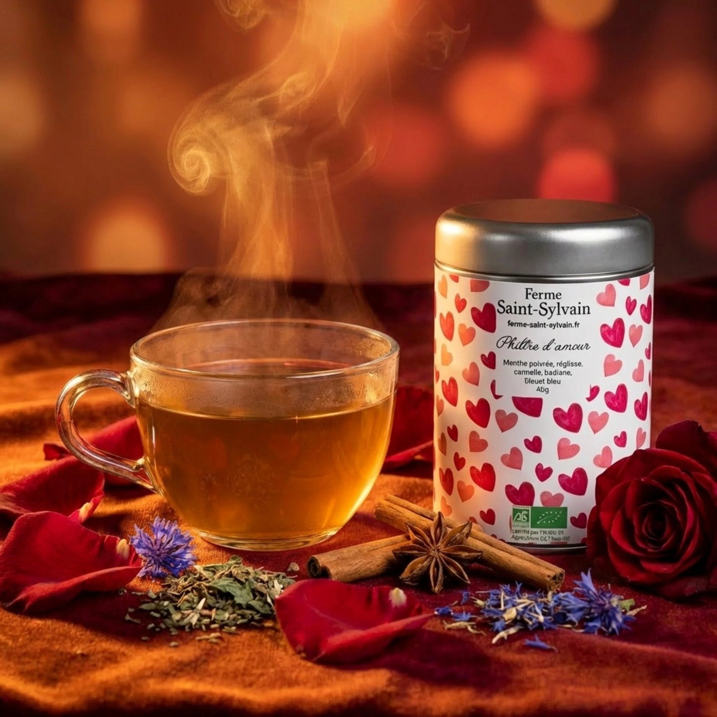 Tisane Philtre d’Amour Bio – Infusion gourmande aux notes épicées et fruitées - 40g